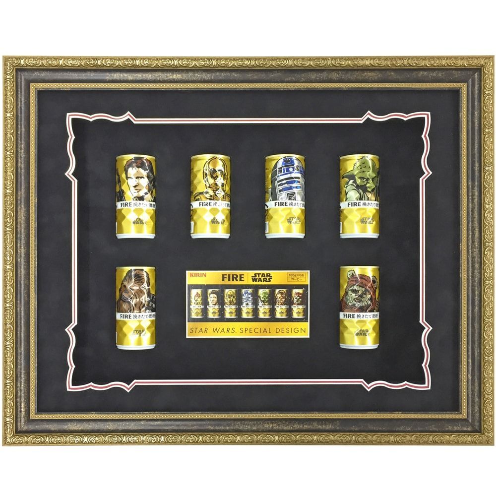 額装実例1 缶コーヒー デザイン缶