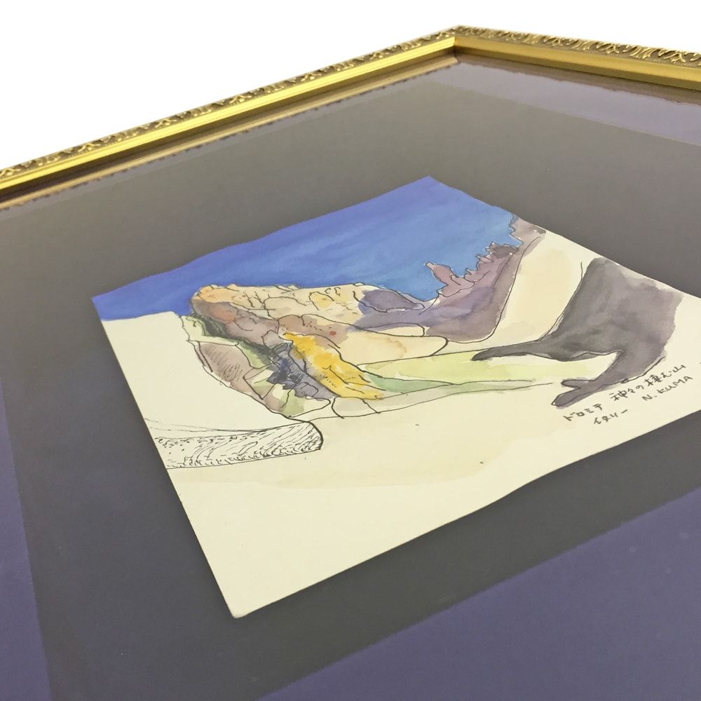 額装実例4 水彩画 浮かし加工で