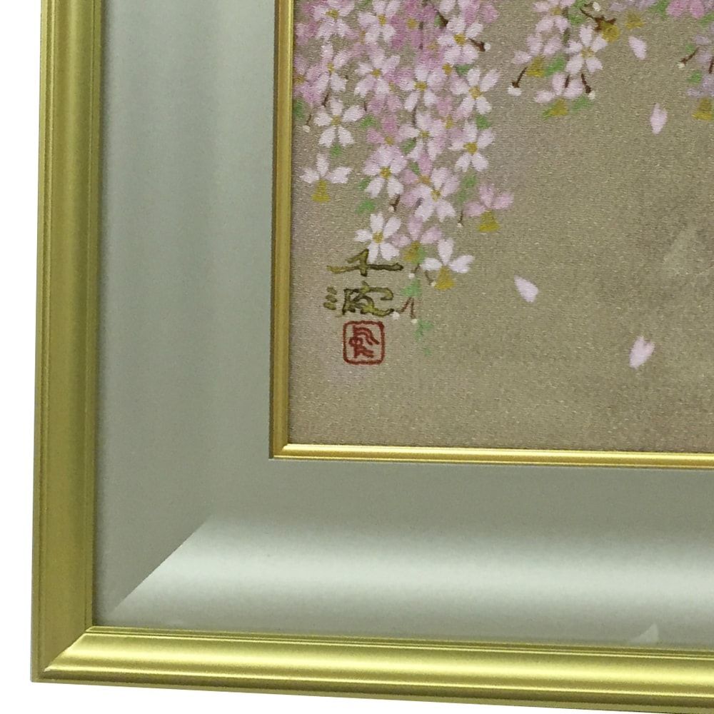 額装実例4 中島千波 桜の風呂敷