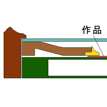 額装実例9 中島千波 桜の風呂敷