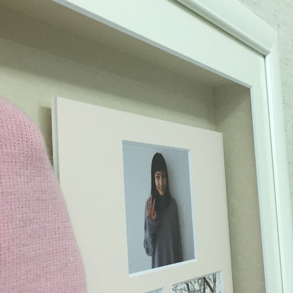 額装実例5 広瀬すず ニット帽と写真