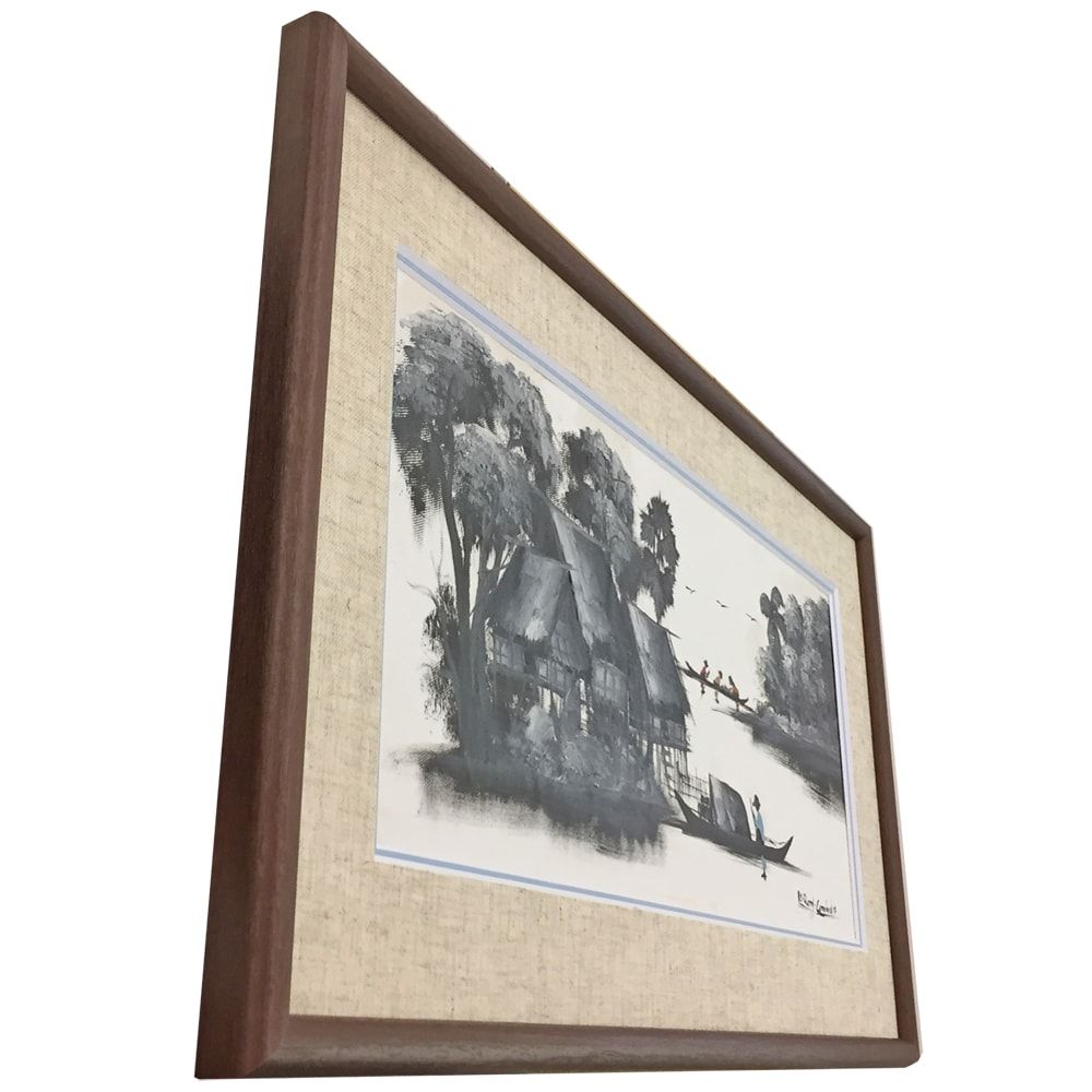 額装実例4 ベトナム絵画 画布のみ