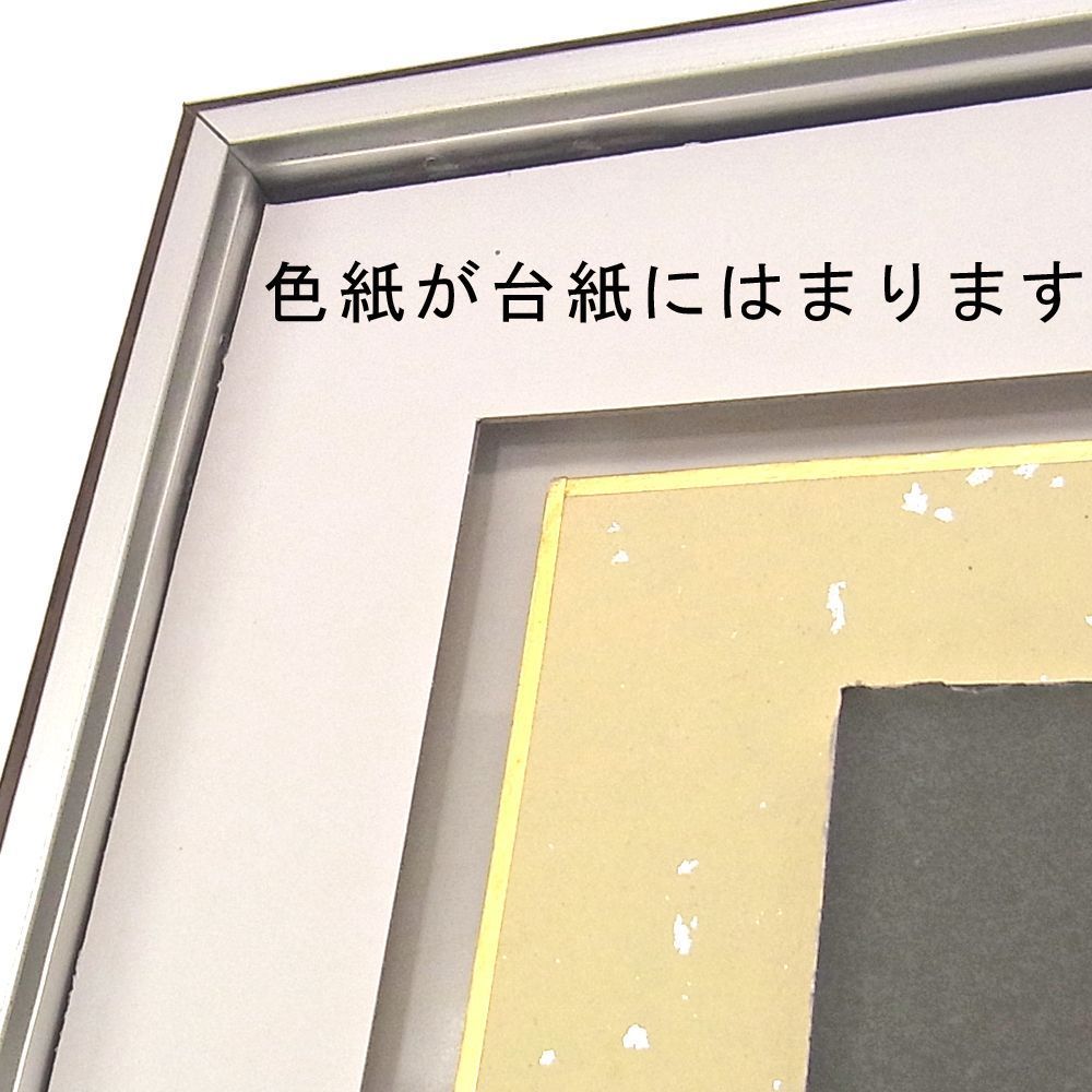 色紙額 彩(JS460) 色紙を全く隠さずに見せる、軽さに優れた色紙額です