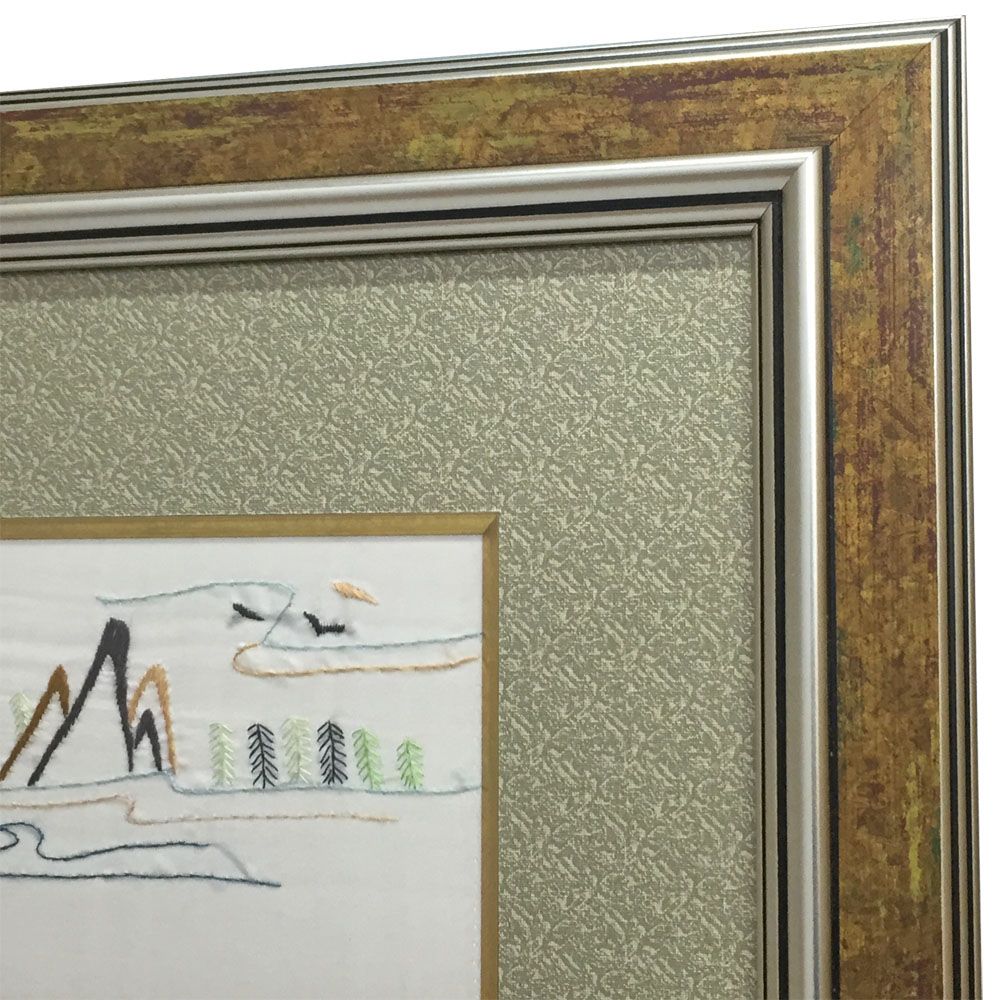 額装実例3 上海で購入した刺繍絵画