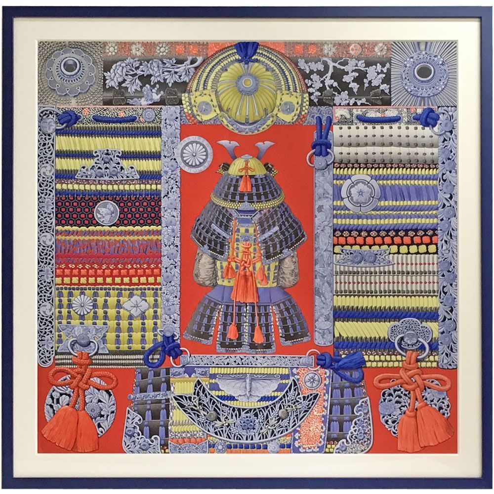 侍の鎧兜 マット付き