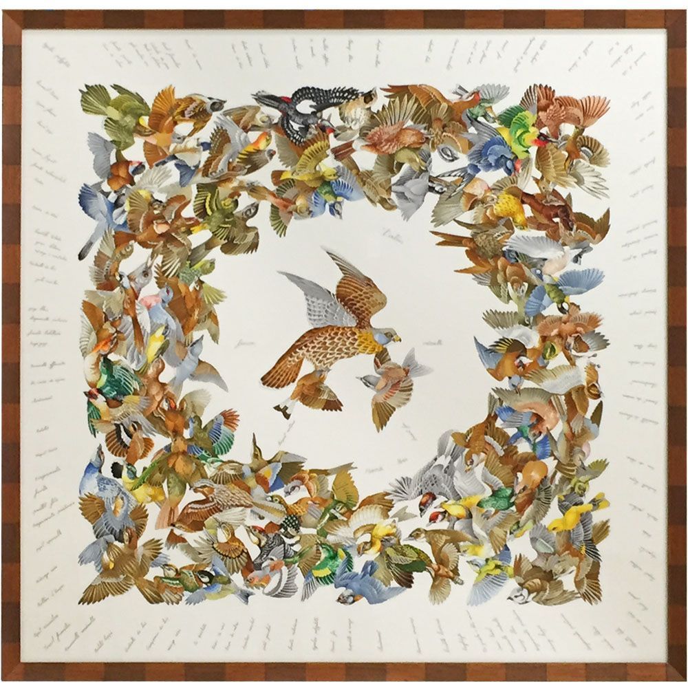 スカーフ 鳥類図鑑