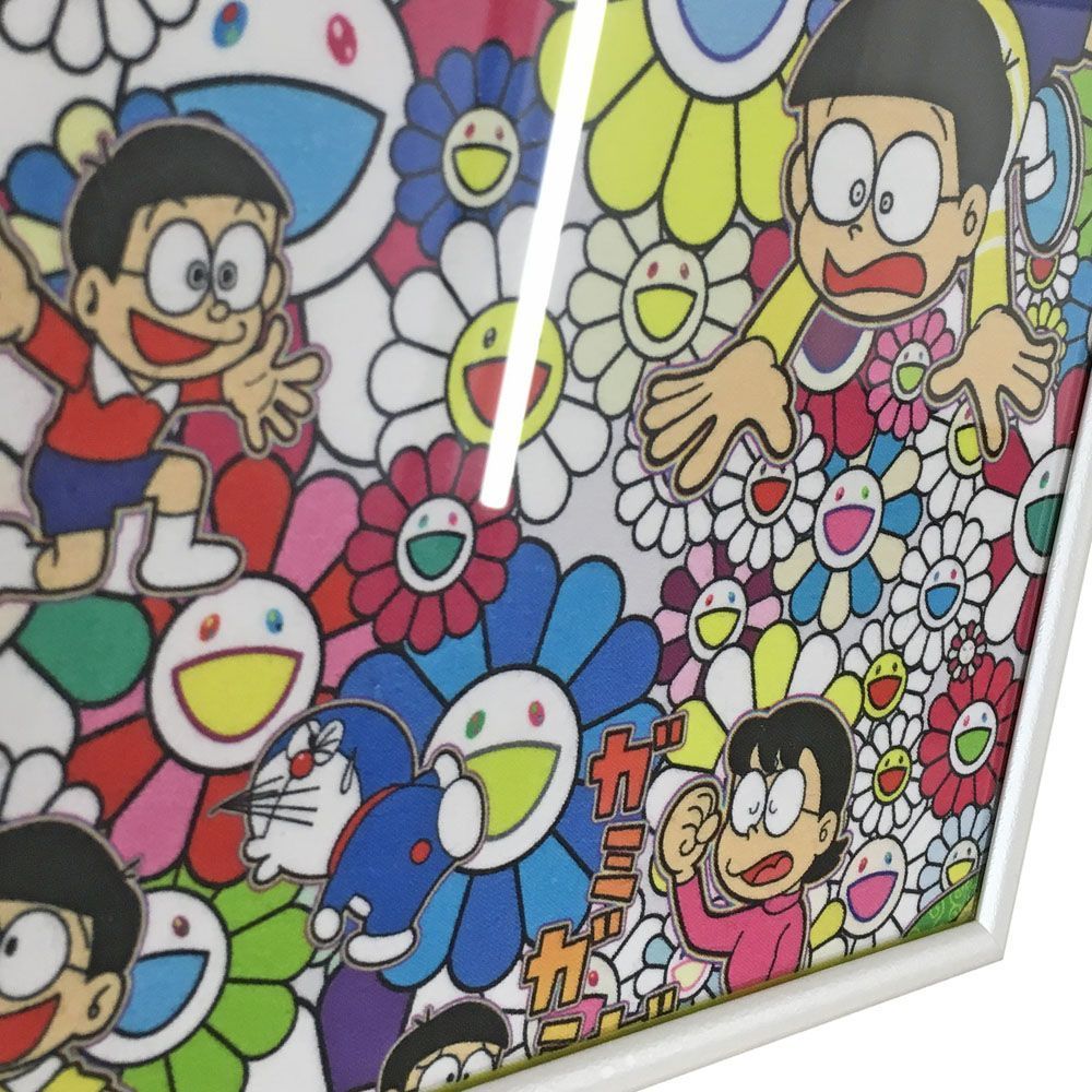 額装実例3 ドラえもん展 手ぬぐい