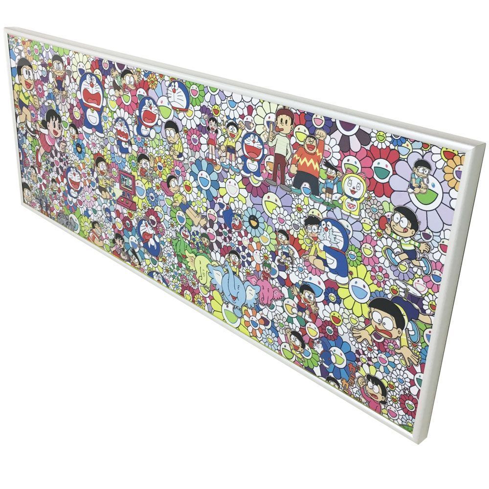 額装実例4 ドラえもん展 手ぬぐい