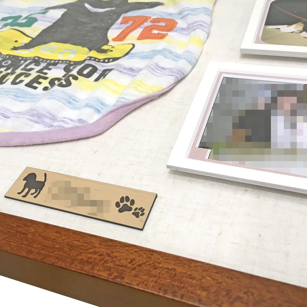 額装実例4 ドッグウェアとお写真