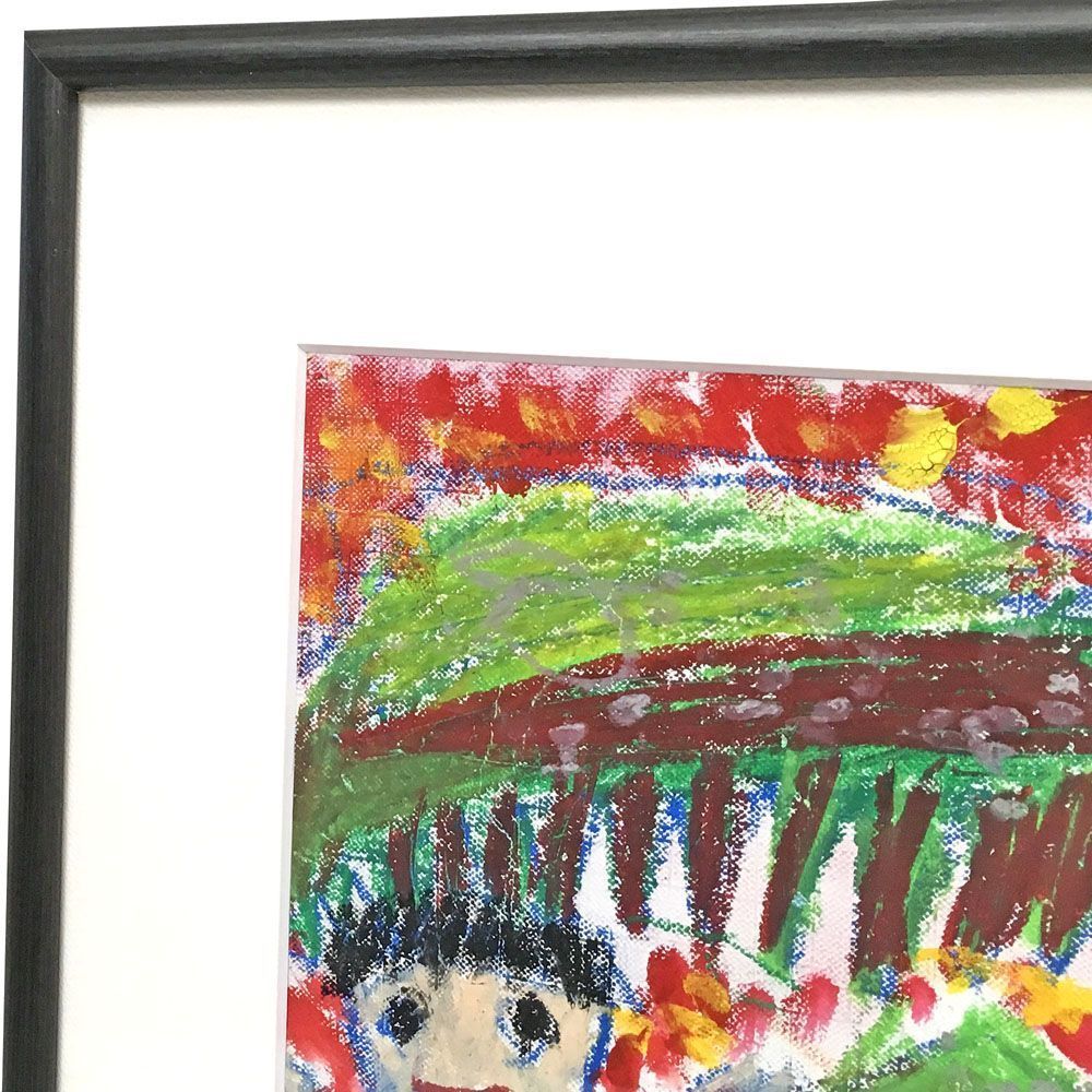 額装実例4 児童画 カマキリ