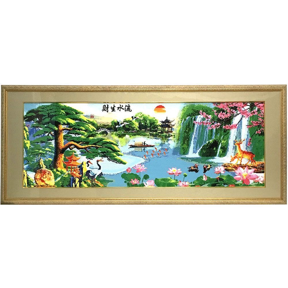 財生水流 クロスステッチ