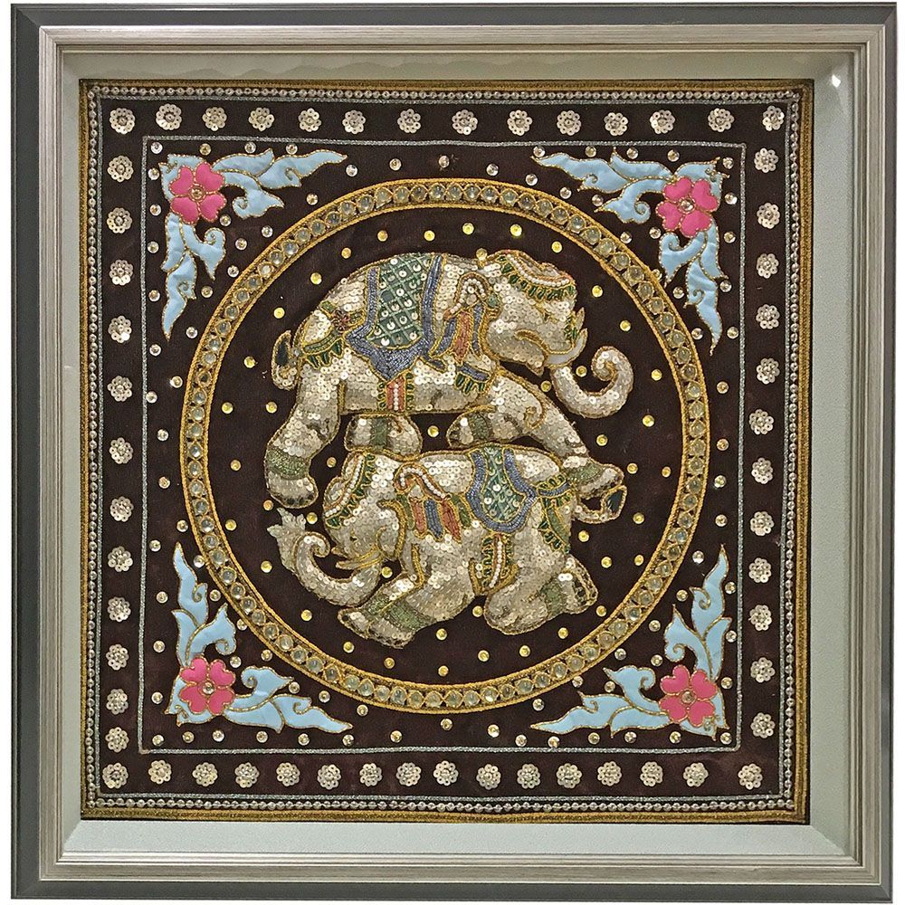 ビーズ刺繍 アジアン象