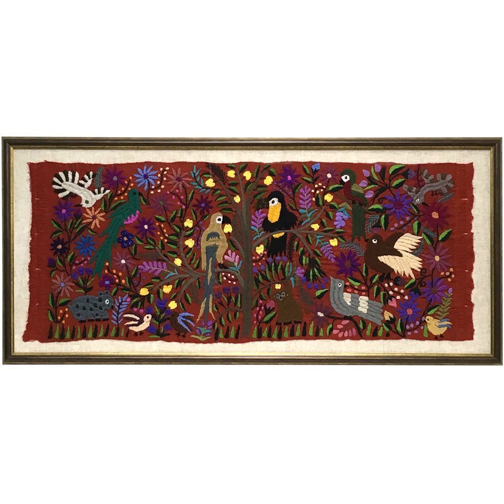 メキシコ刺繍 タペストリー