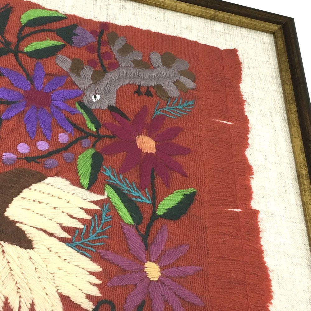 額装実例3 メキシコ刺繍 タペストリー