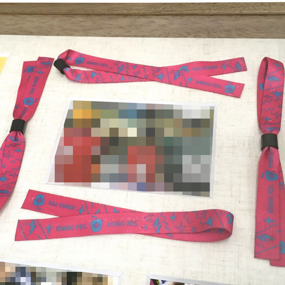 額装実例7 音楽祭チケット 写真とリボン
