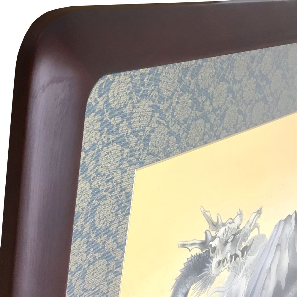 富士山を抱えた龍 絹本