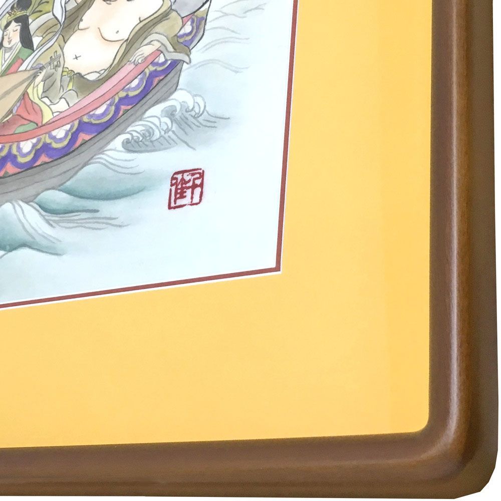 額装実例7 絹本 宝船