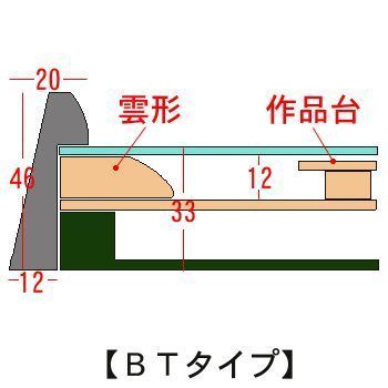 額装実例10 書・風林火山 浮かし額装
