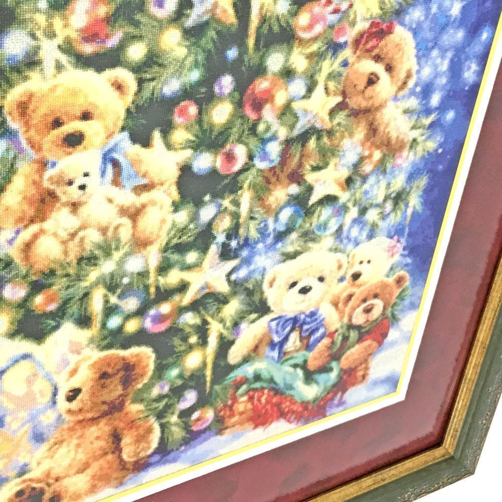 額装実例6 刺繍 クリスマス