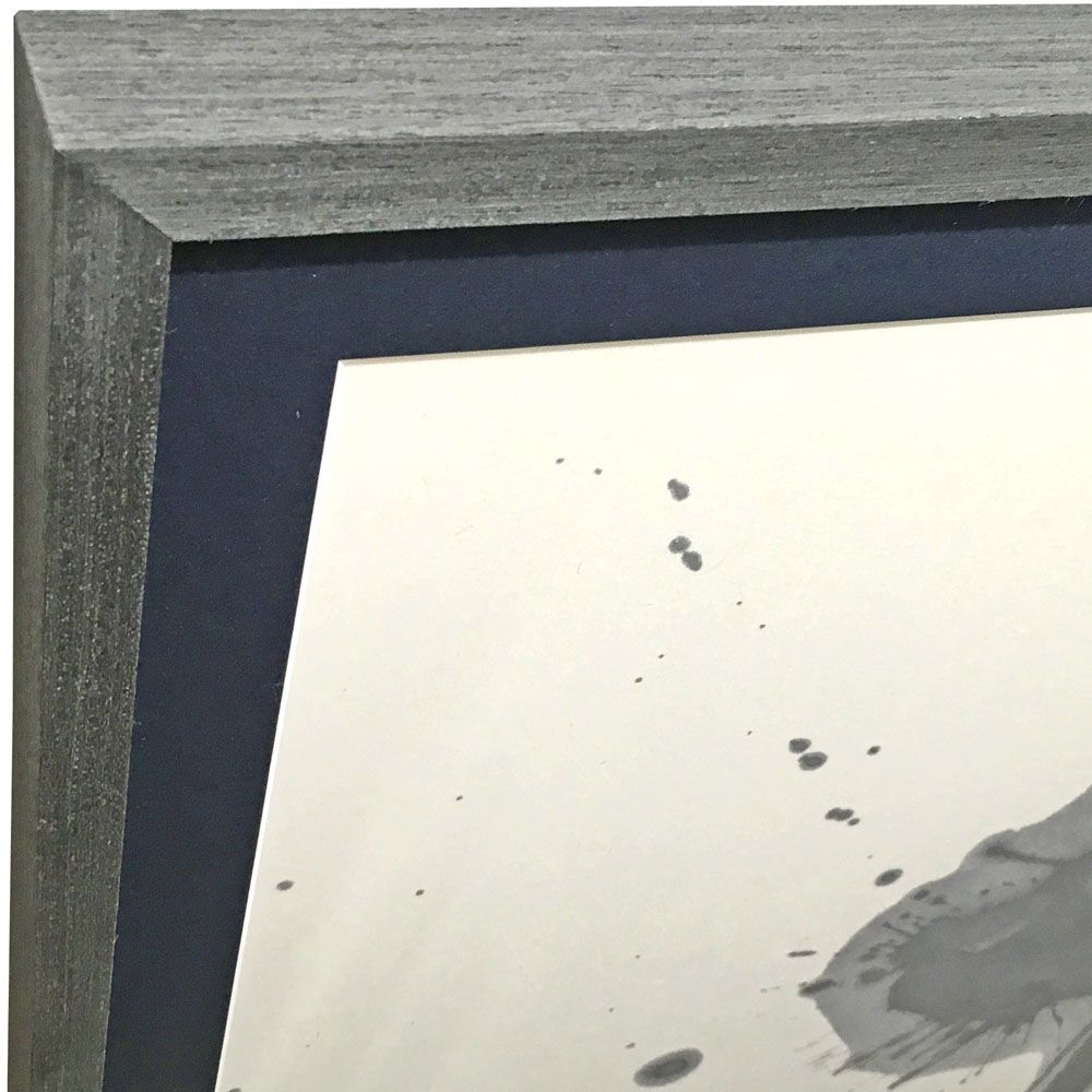 書道作品 マット付きの額縁で