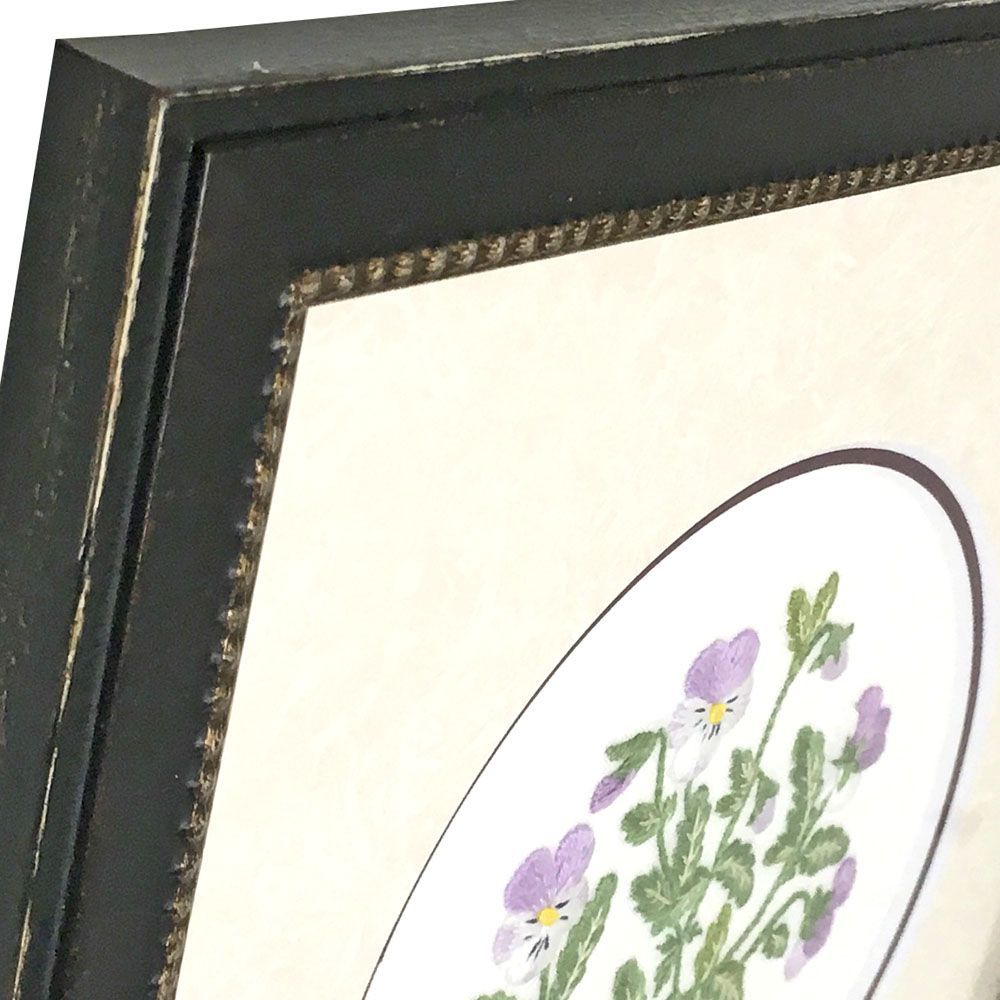 刺繍 ビオラの花