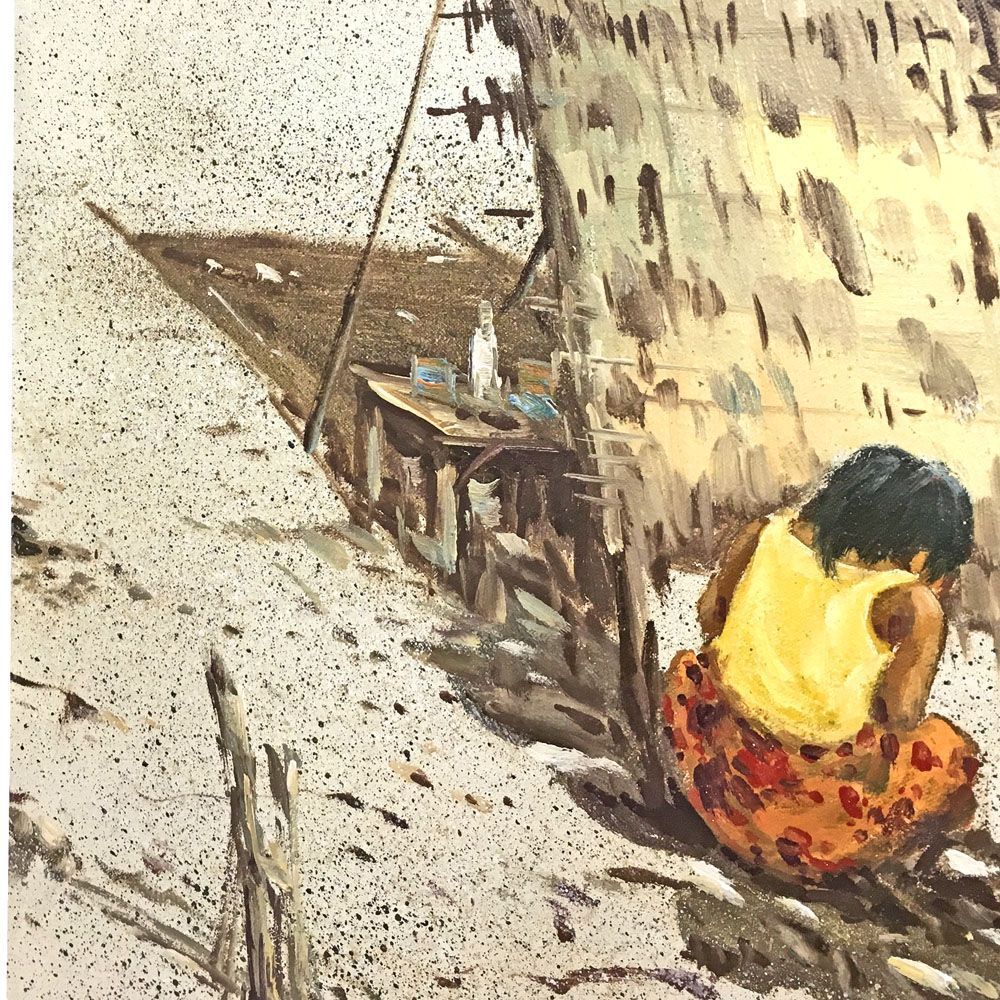 額装実例4 油絵 パネル仕立て