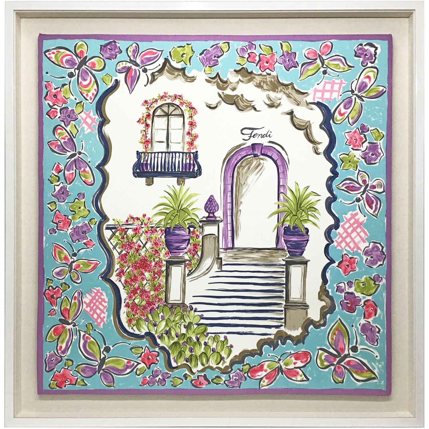 90cmスカーフ 浮かし額装