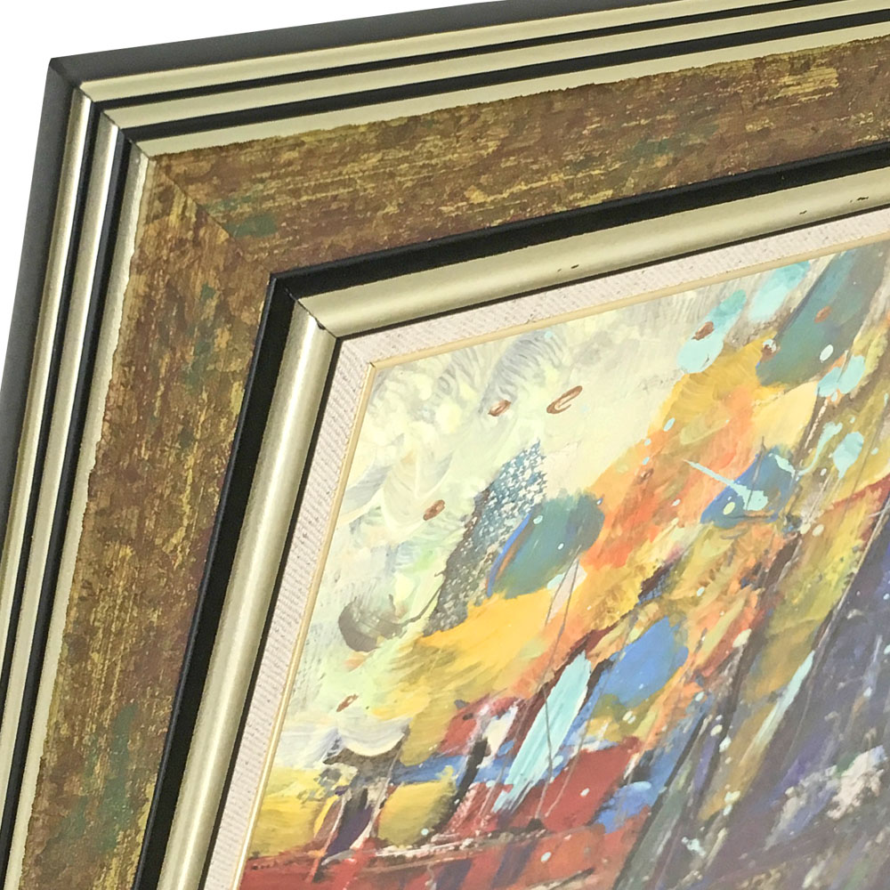 油絵 麻ライナー付き