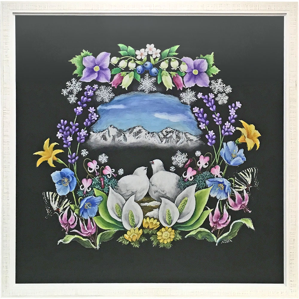 チョークアート 北アルプス