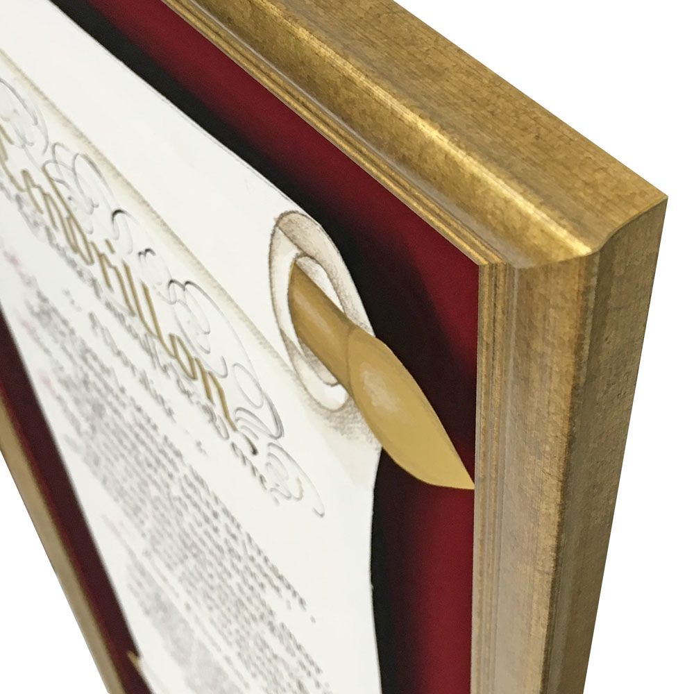 カリグラフィ作品 浮かし額装