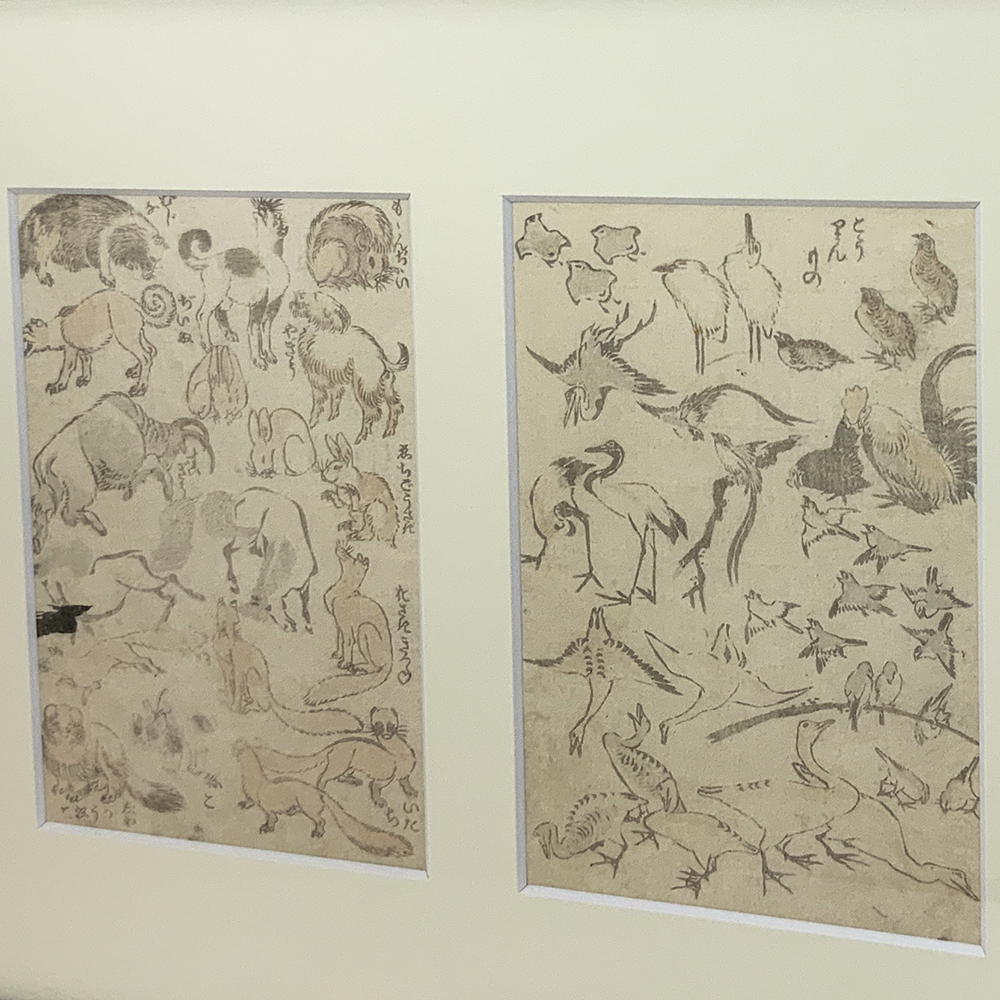 額装実例5 北斎漫画 浮世絵