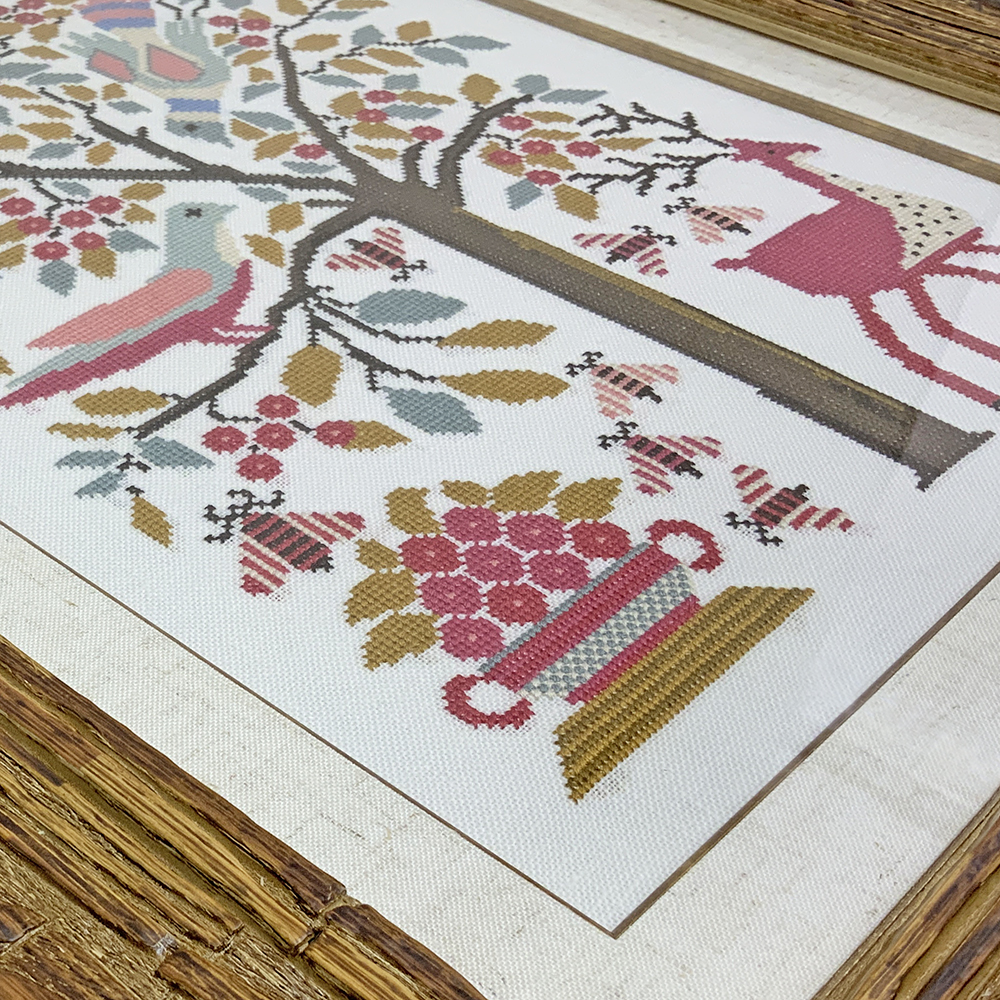 額装実例6 クロスステッチ刺繍