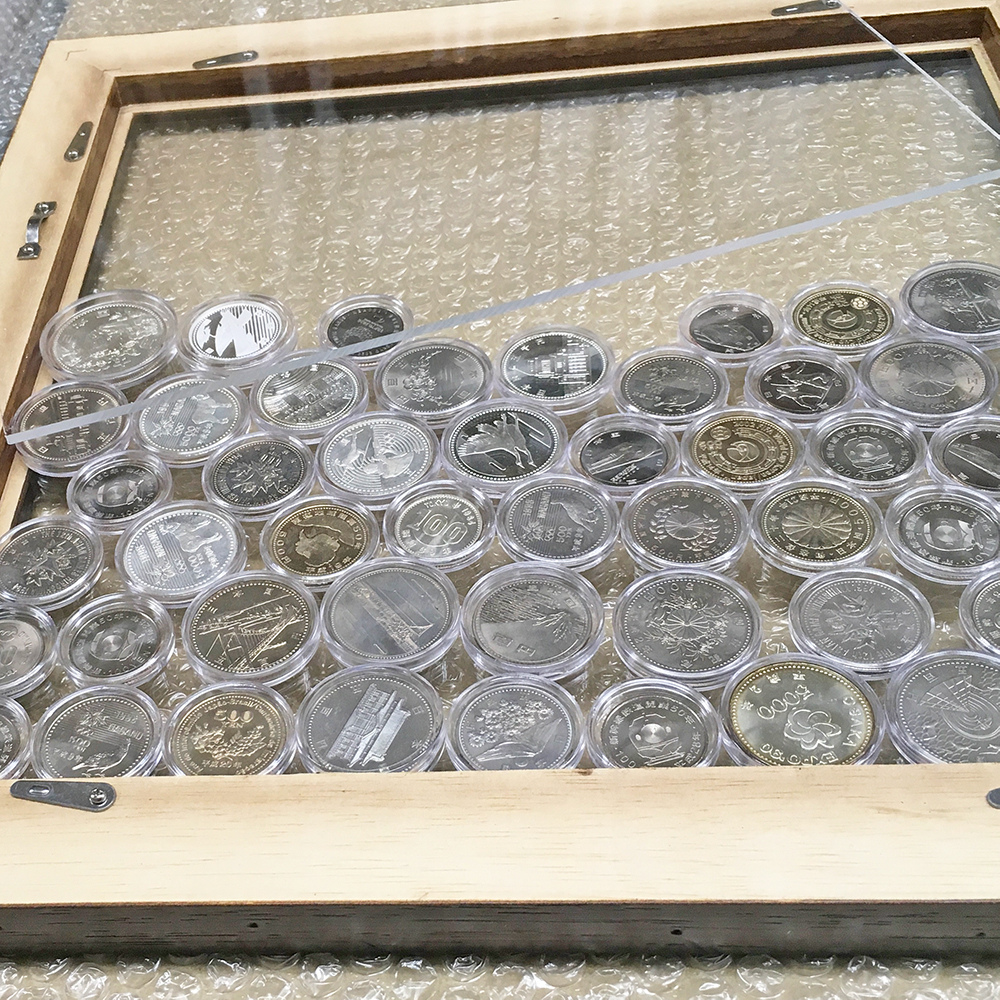 額装実例6 記念硬貨 両面アクリル