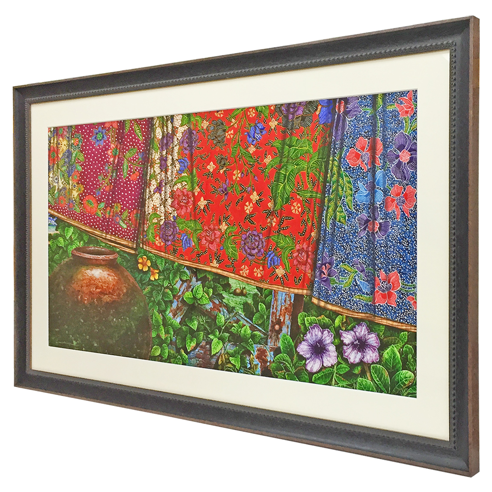 紙に描かれたアクリル画