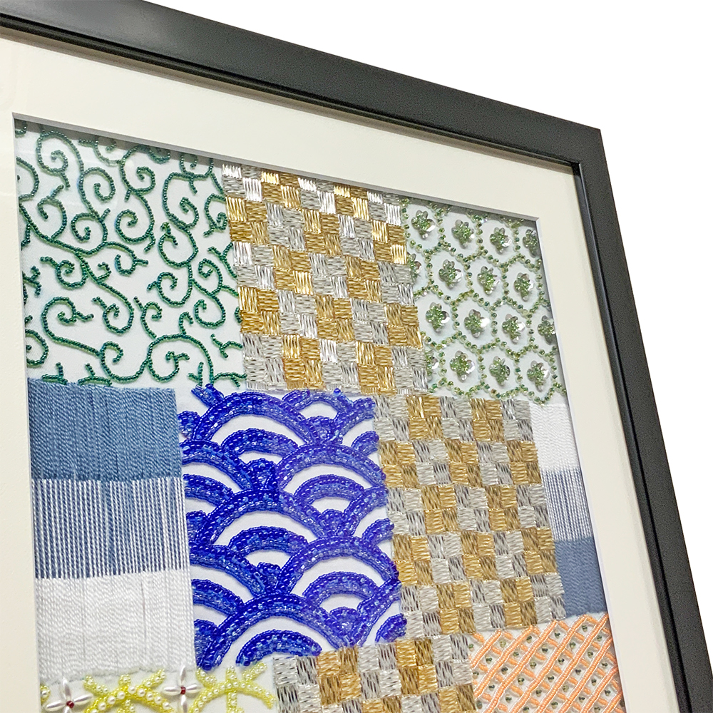 額装実例5 ビーズ刺繍