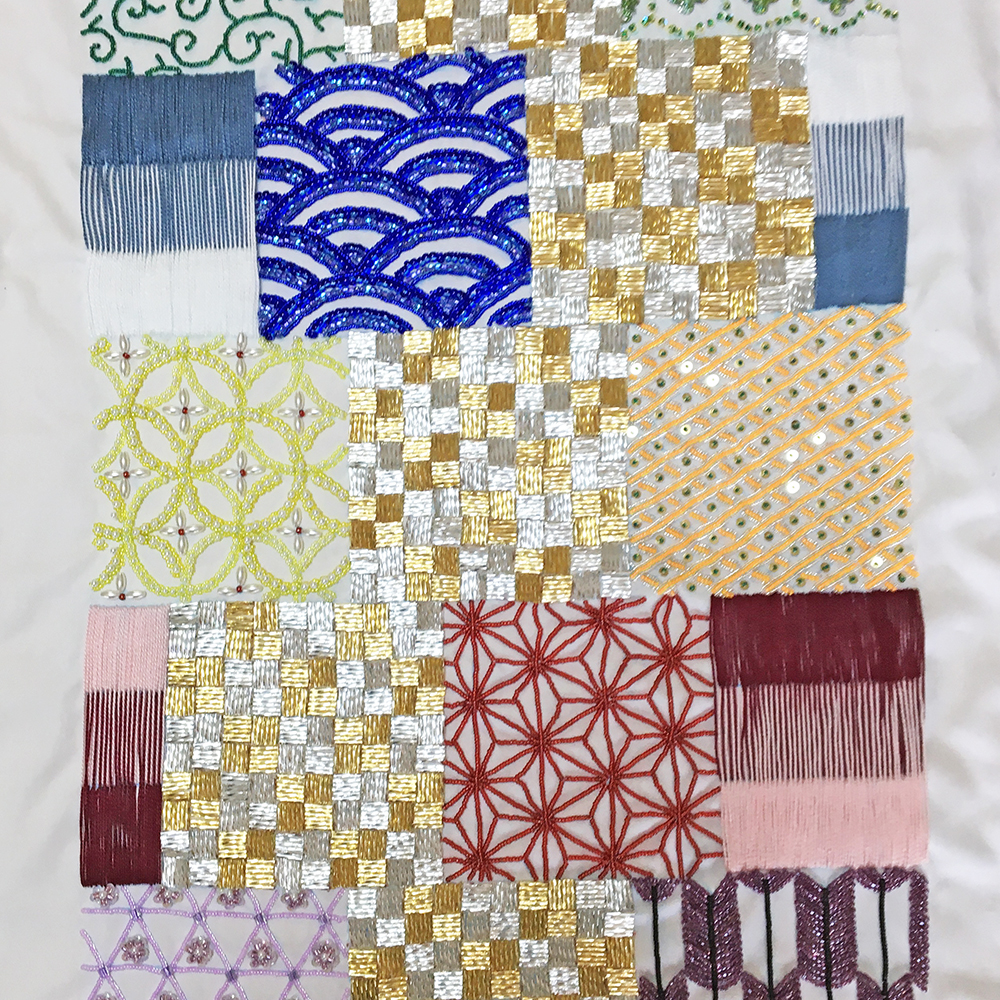 額装実例8 ビーズ刺繍