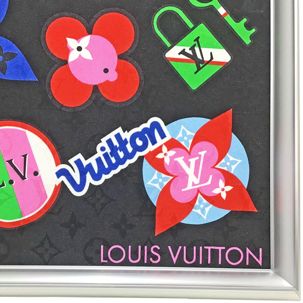 額装実例6 LV アイコンのスカーフ