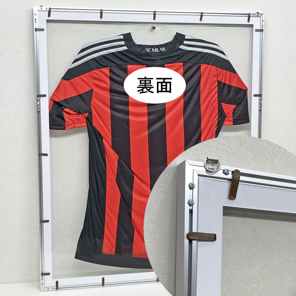 ユニフォーム額 GT05・クリア 裏表の両面アクリル仕様で、背中も