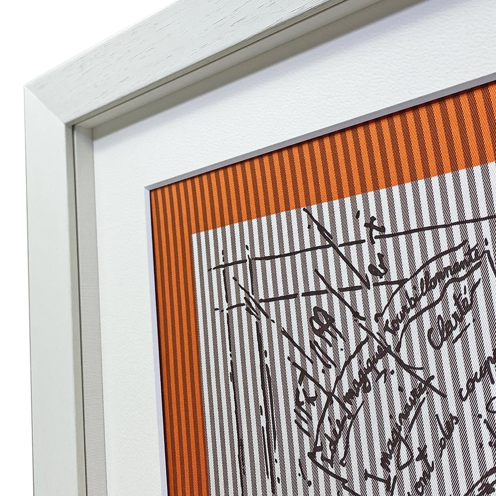 ボックス額でのスカーフ額装