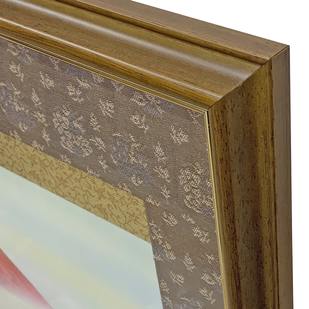 掛け軸 カットして額縁に張込