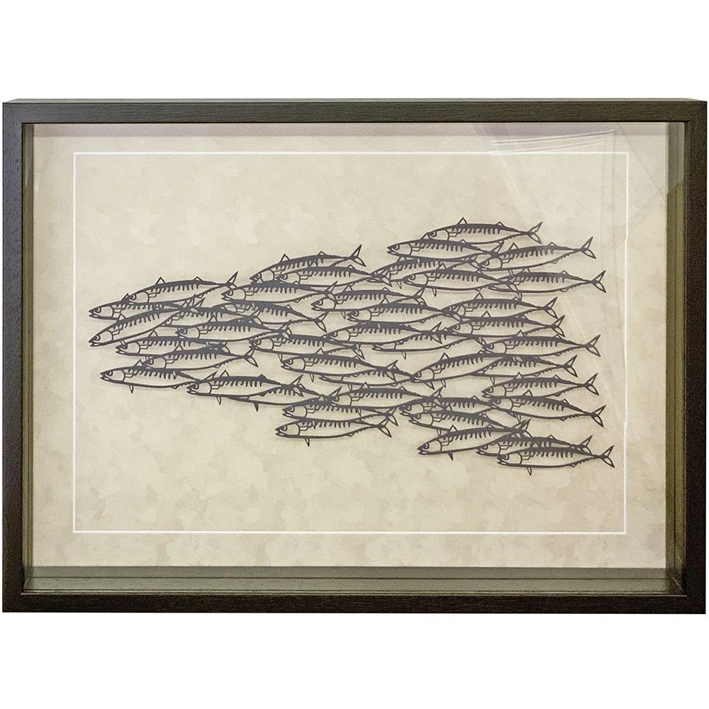魚群の切り絵