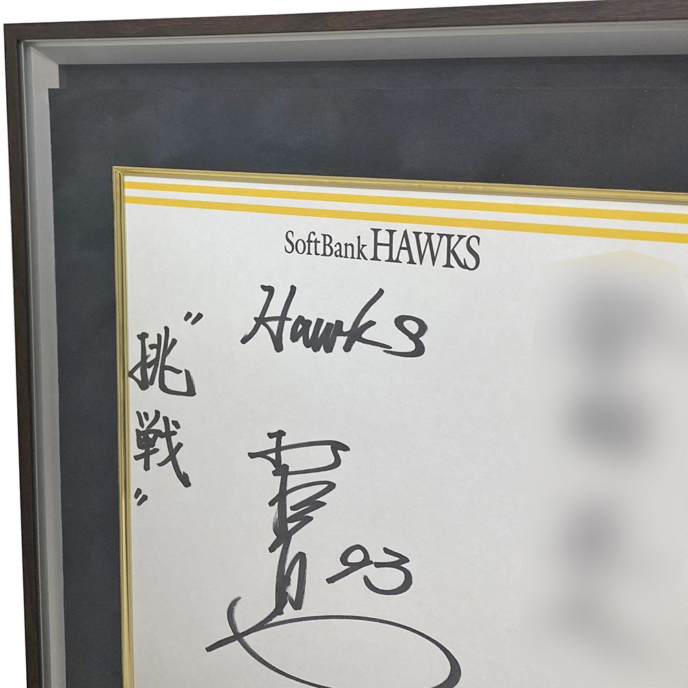 額装実例3 バッティング手袋 村松 有人