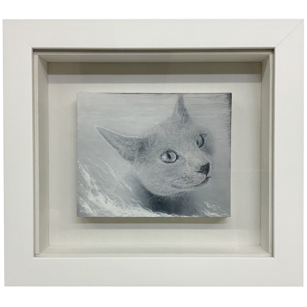 猫のパネル 浮かし額装