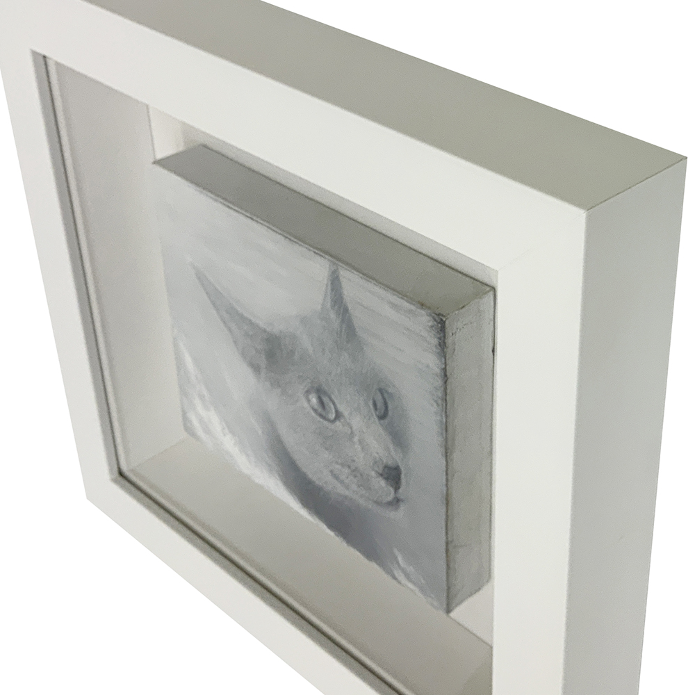 猫のパネル 浮かし額装