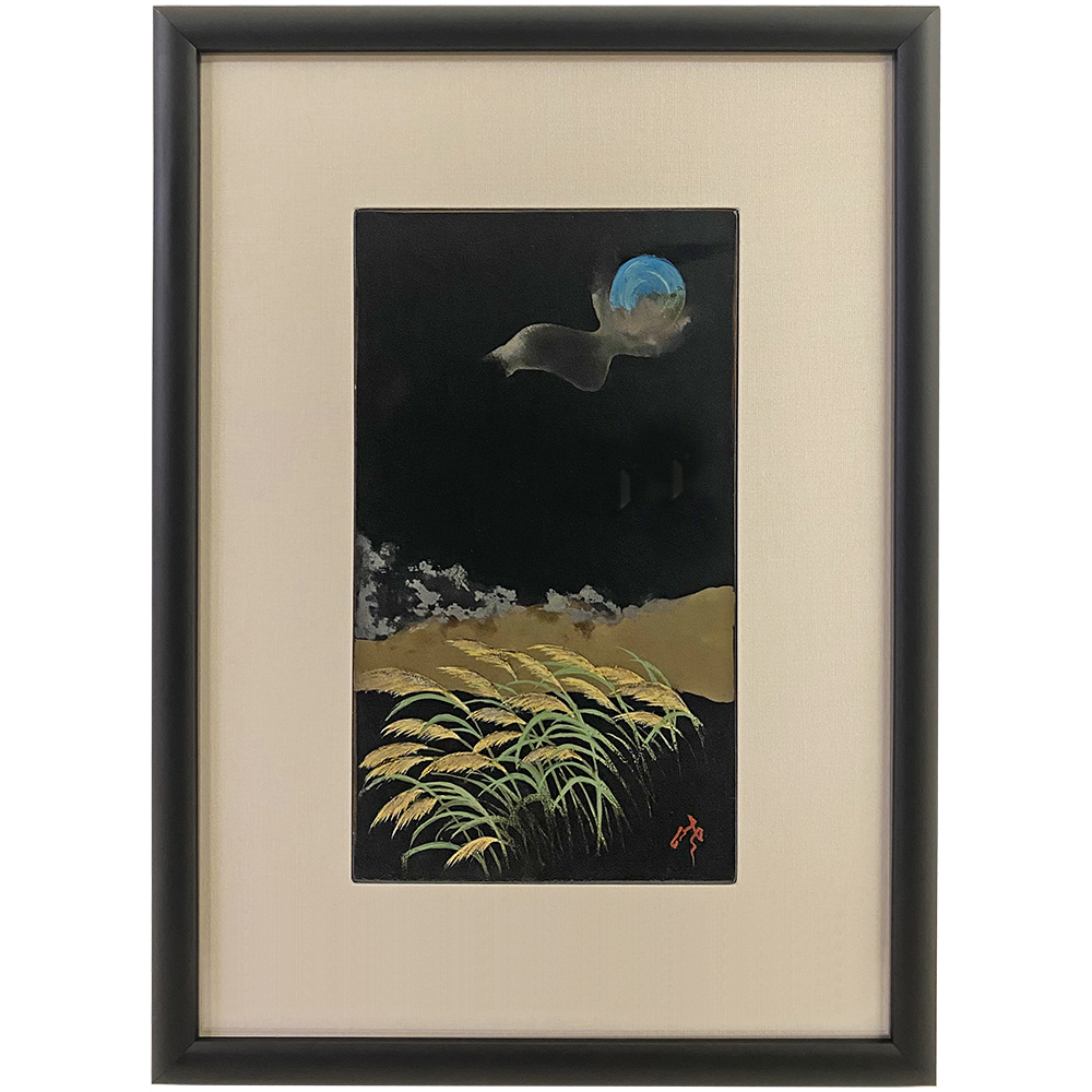 漆絵パネル(漆塗りの板)