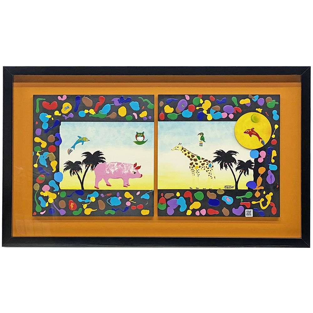 浮かし額装 2枚セットで