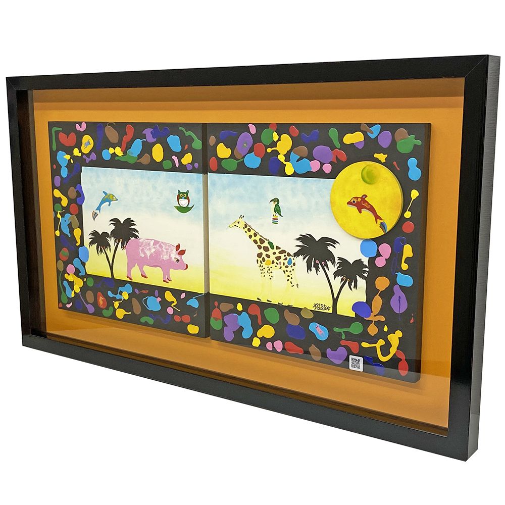 浮かし額装 2枚セットで