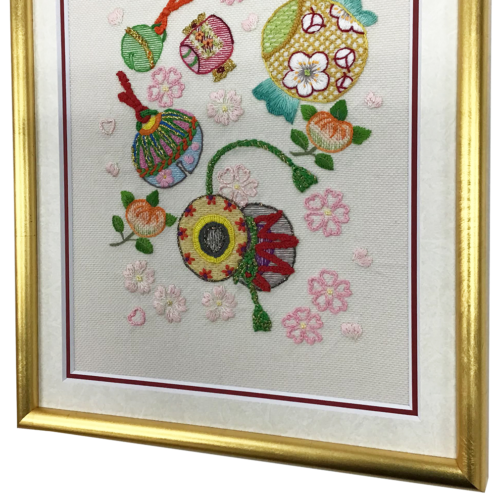 額装実例5 節句の刺繍2組