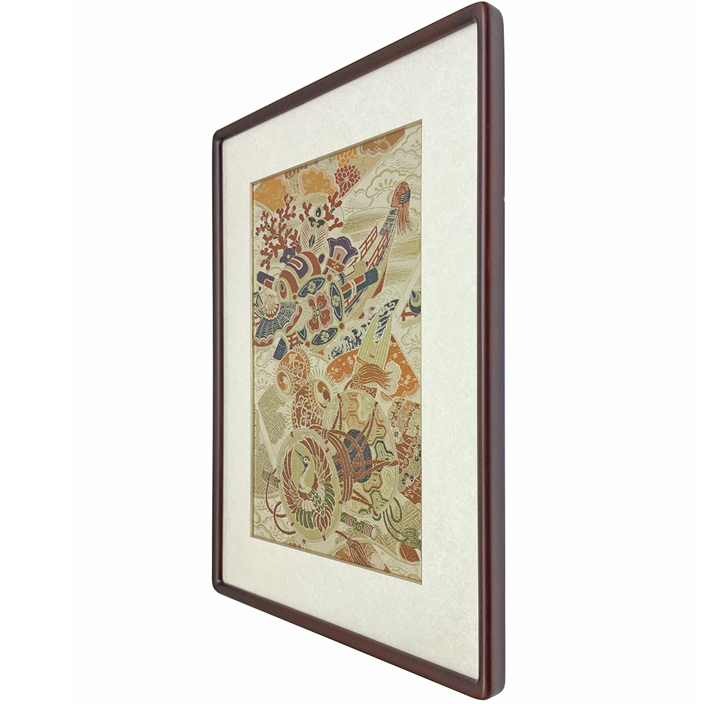 着物の帯地 リピート柄