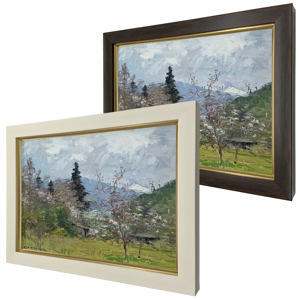 油絵額縁 ダブルフレーム面金付き ゴールドのアクセントが輝く